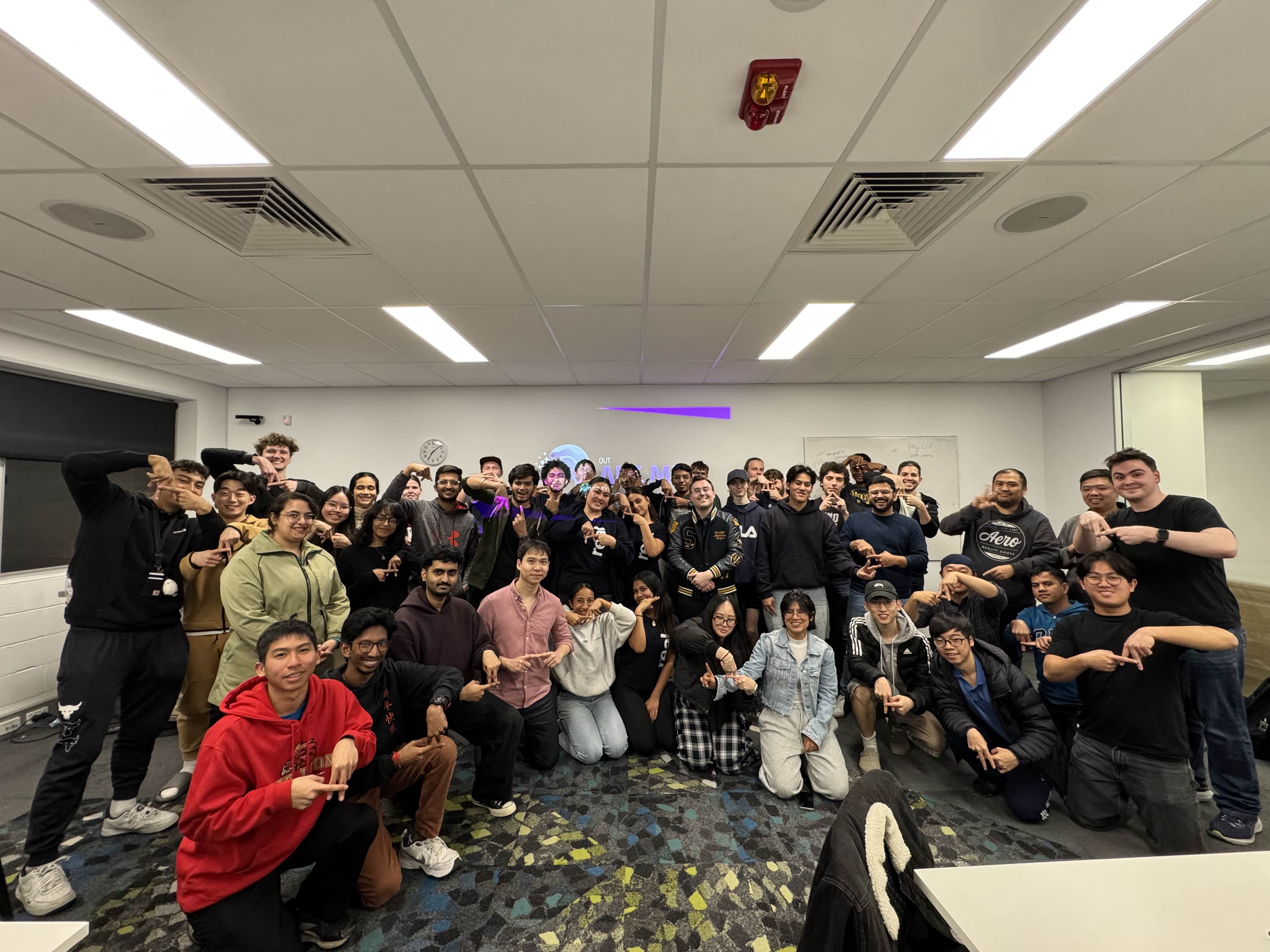 Students at AIML's first Welcome Night